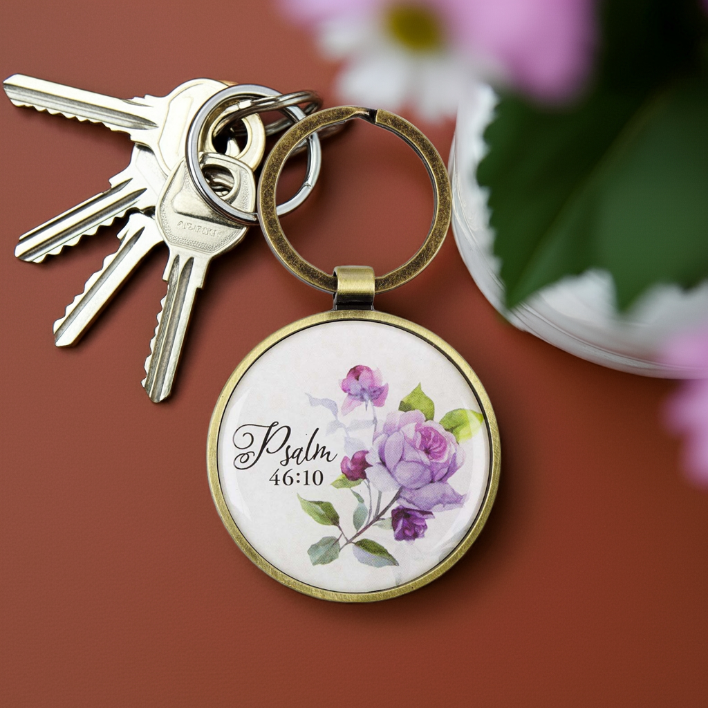 Be Still and Know Key Ring in a Tin - Psalm 46:10