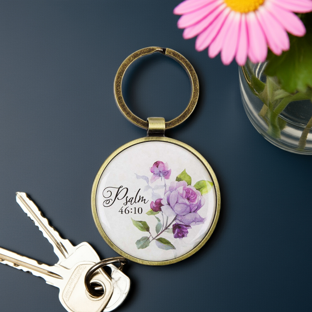 Be Still and Know Key Ring in a Tin - Psalm 46:10