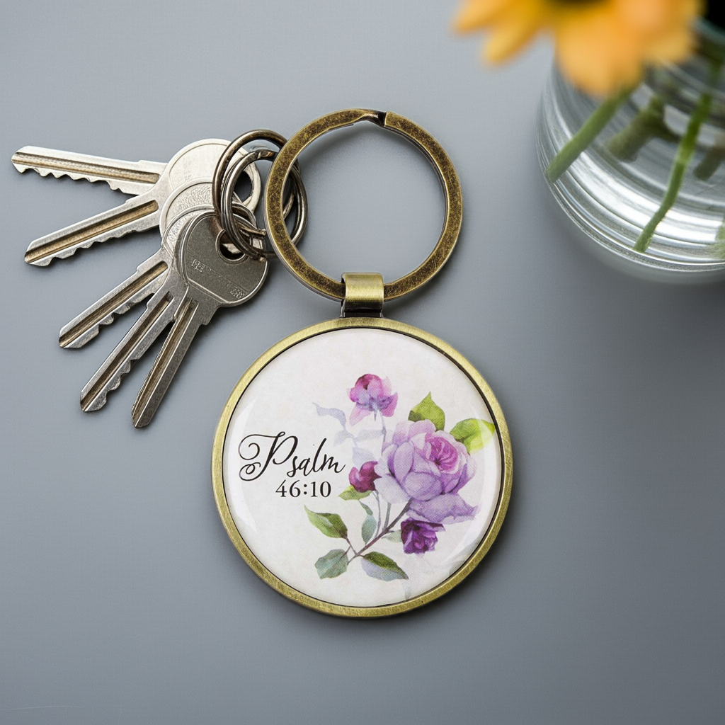 Be Still and Know Key Ring in a Tin - Psalm 46:10