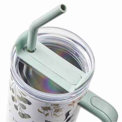 Be Still &amp; Know Teal 40 Oz Tumbler with Reusable Straw