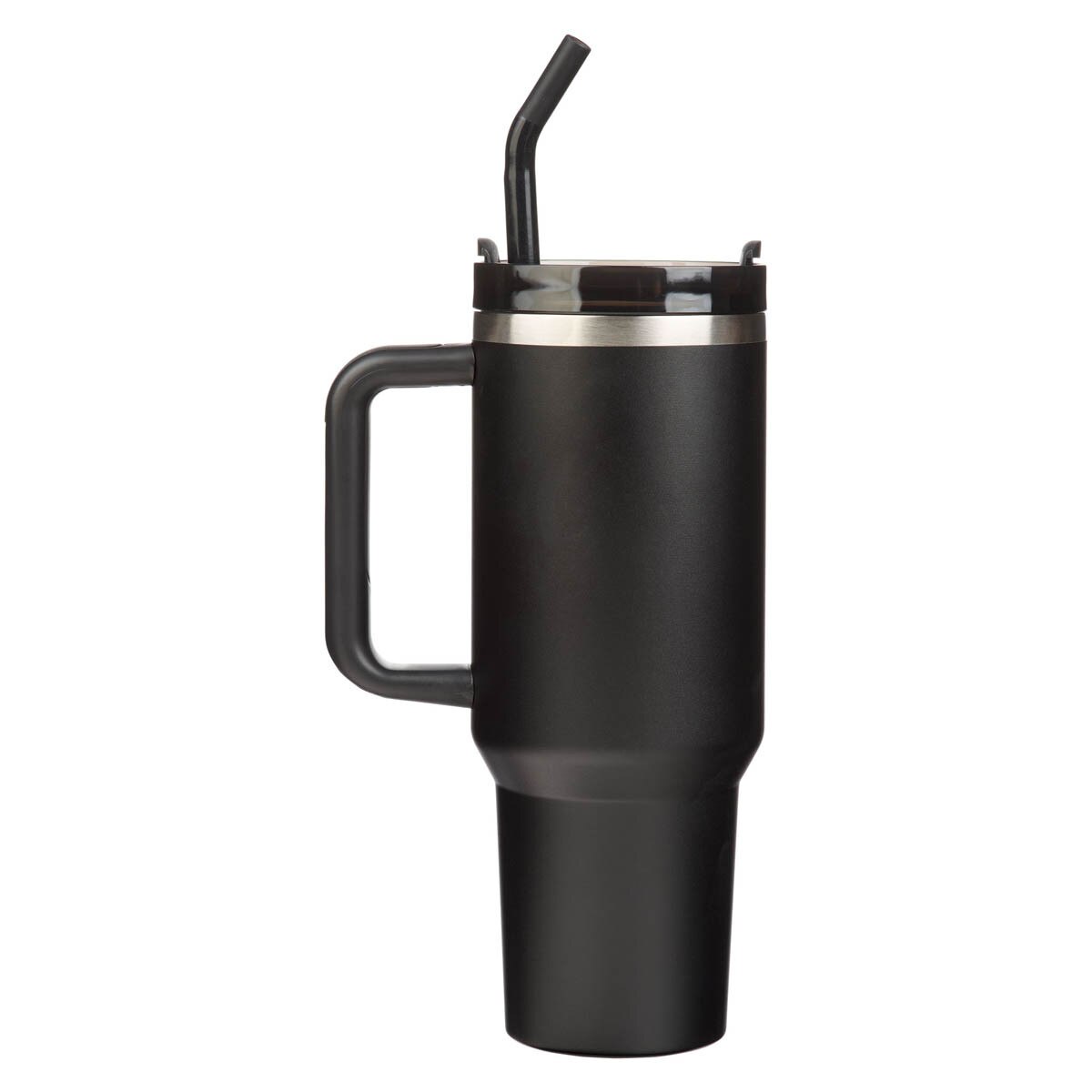 Be Strong in the Lord Black 40 Oz Tumbler with Reusable Straw