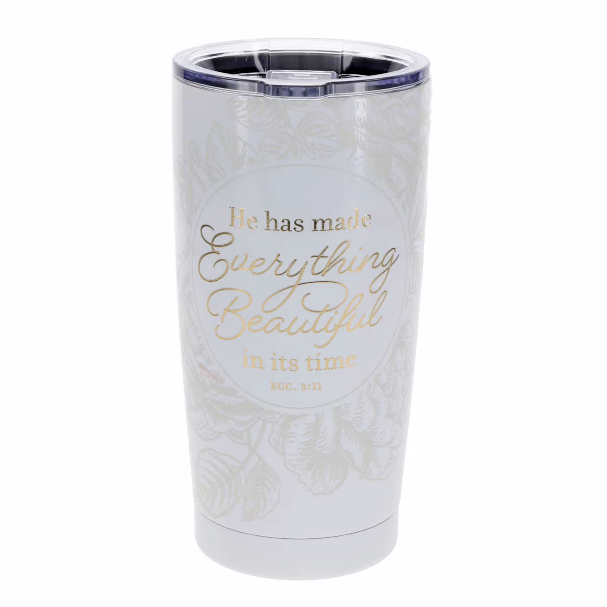 Everything Beautiful Scriptural 18oz. Stainless Steel Travel Tumbler - Ecclesiastes 3:11