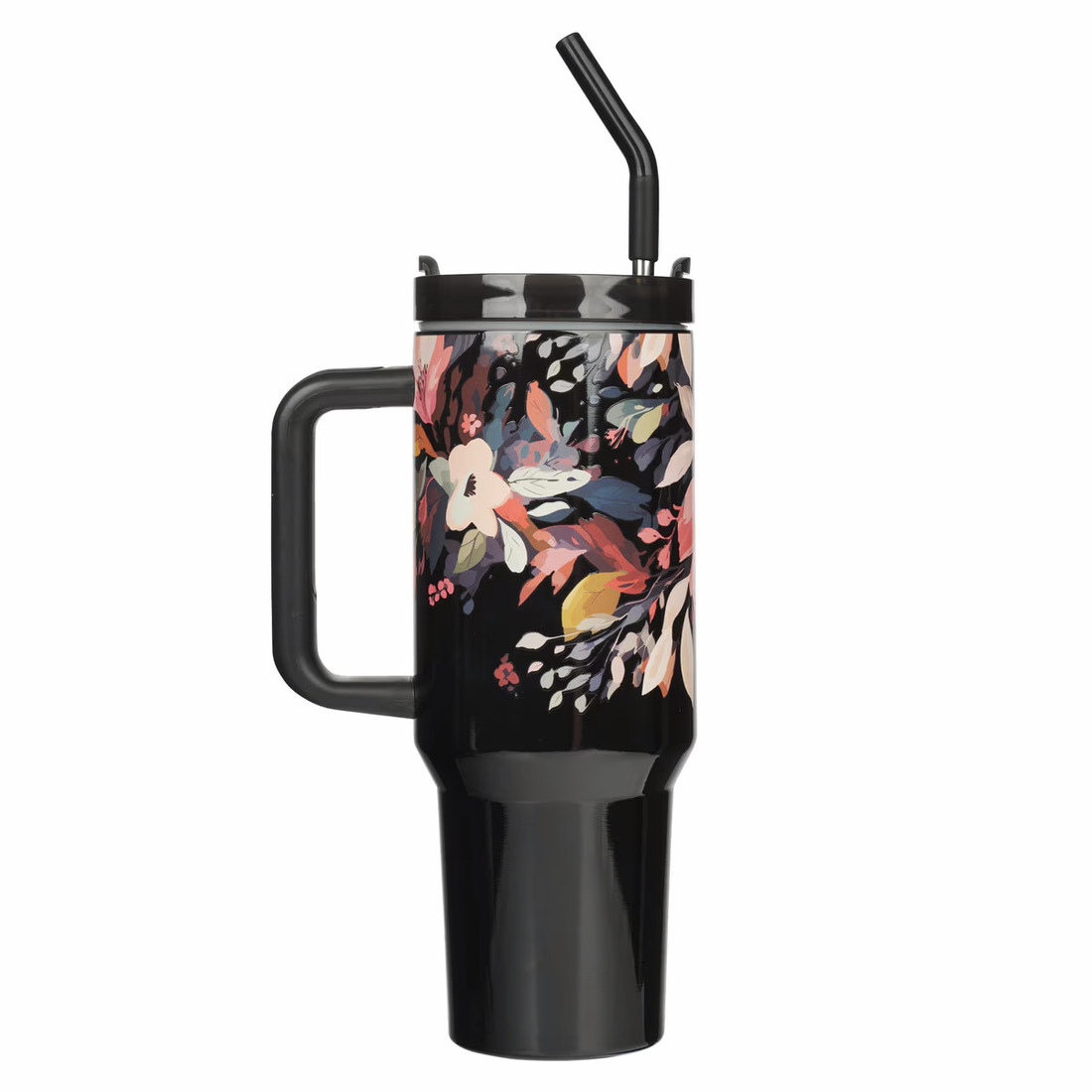 I Know The Plans Floral 40 Oz Tumbler with Reusable Straw