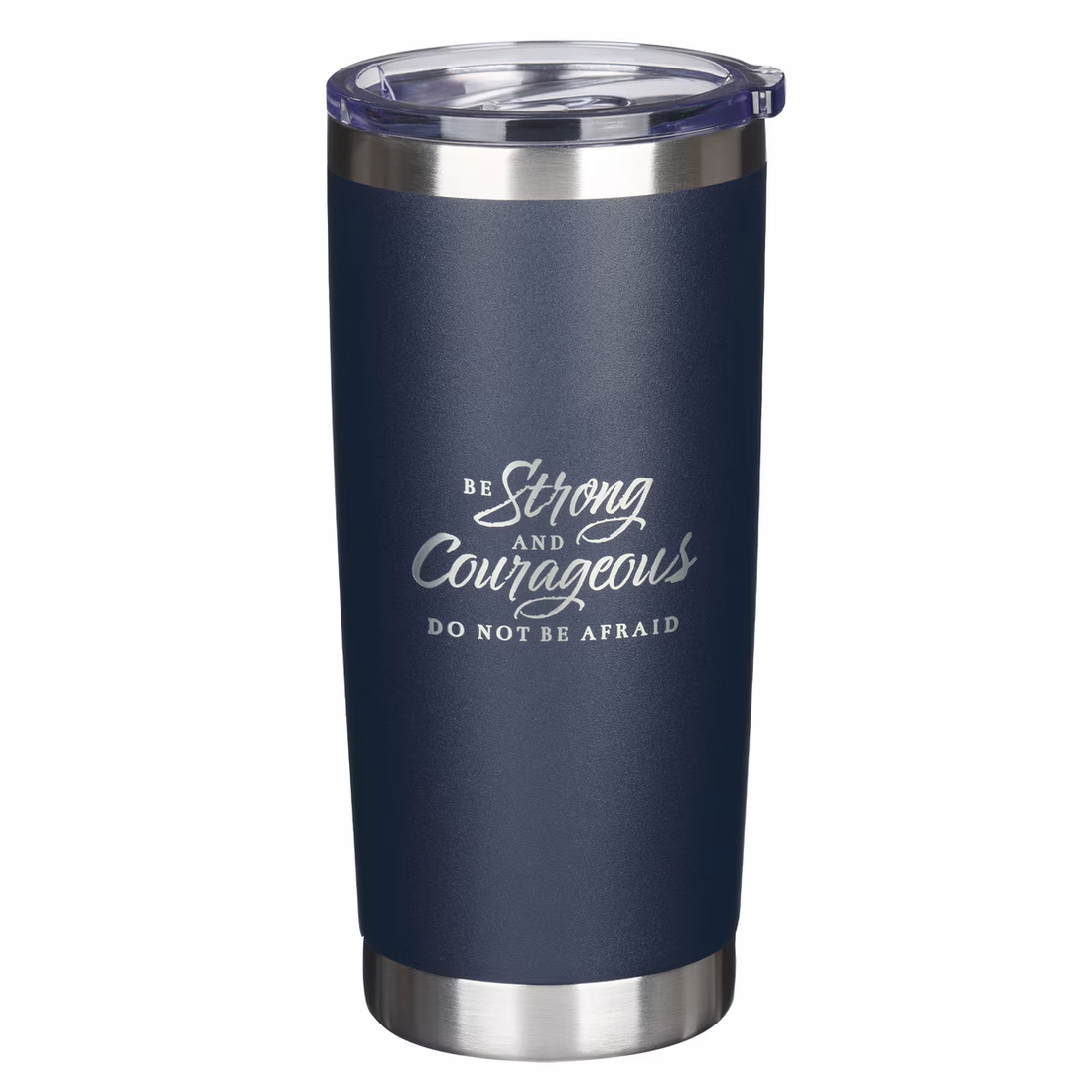 Be Strong and Courageous Scriptural Stainless Steel 18oz. Travel Tumbler - Joshua 1:9