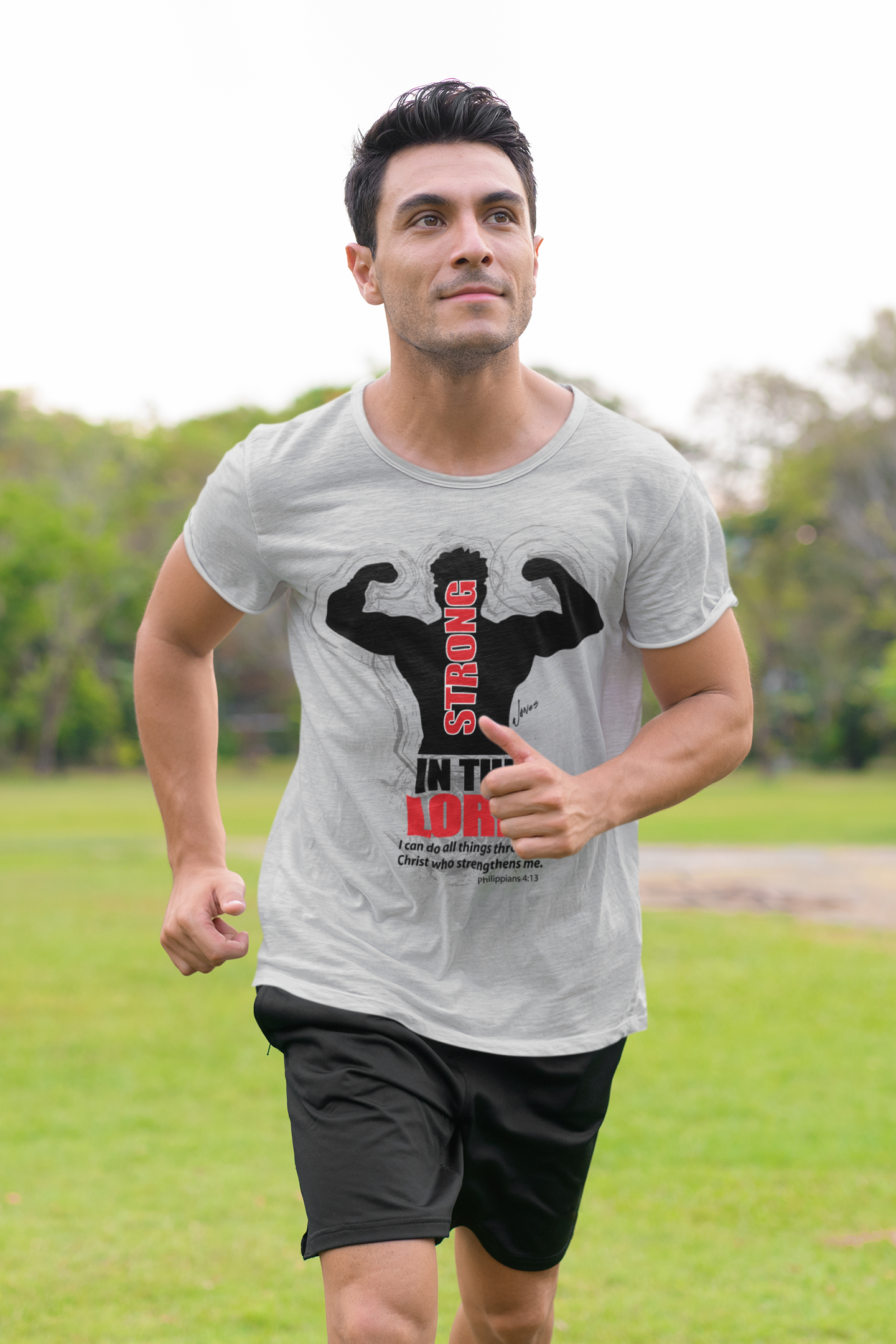 Strong In The Lord Christian Workout T-shirt