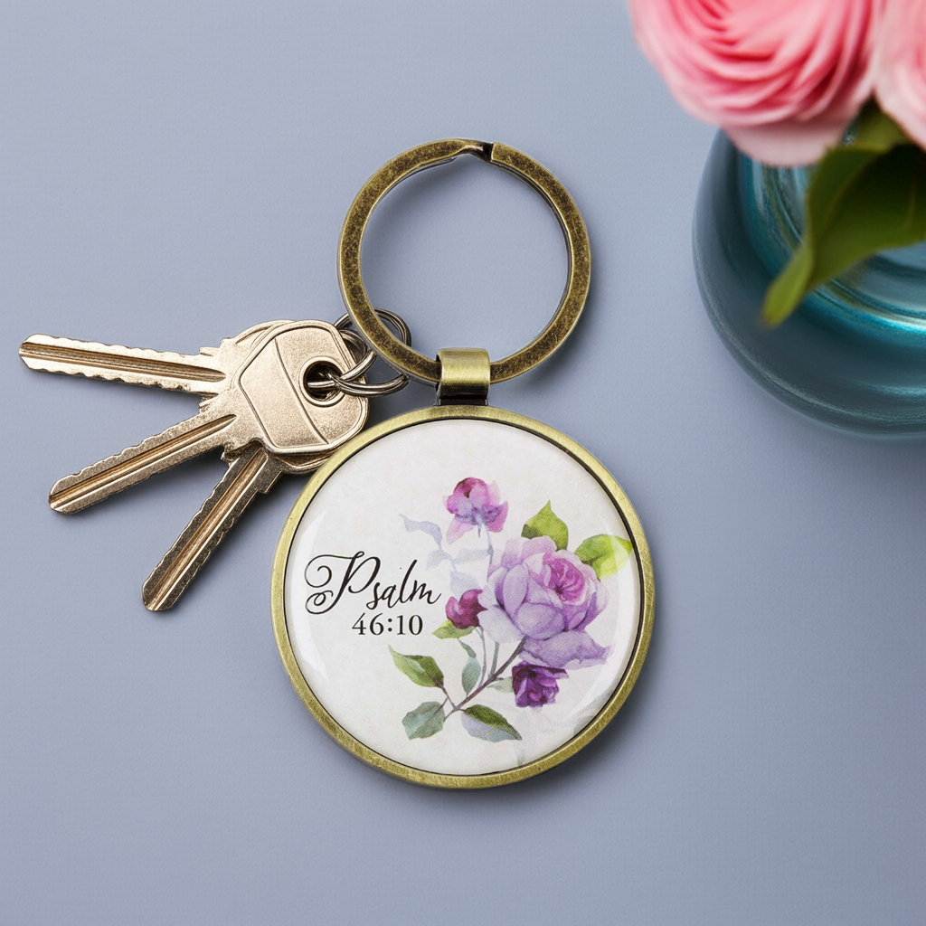 Be Still and Know Key Ring in a Tin - Psalm 46:10