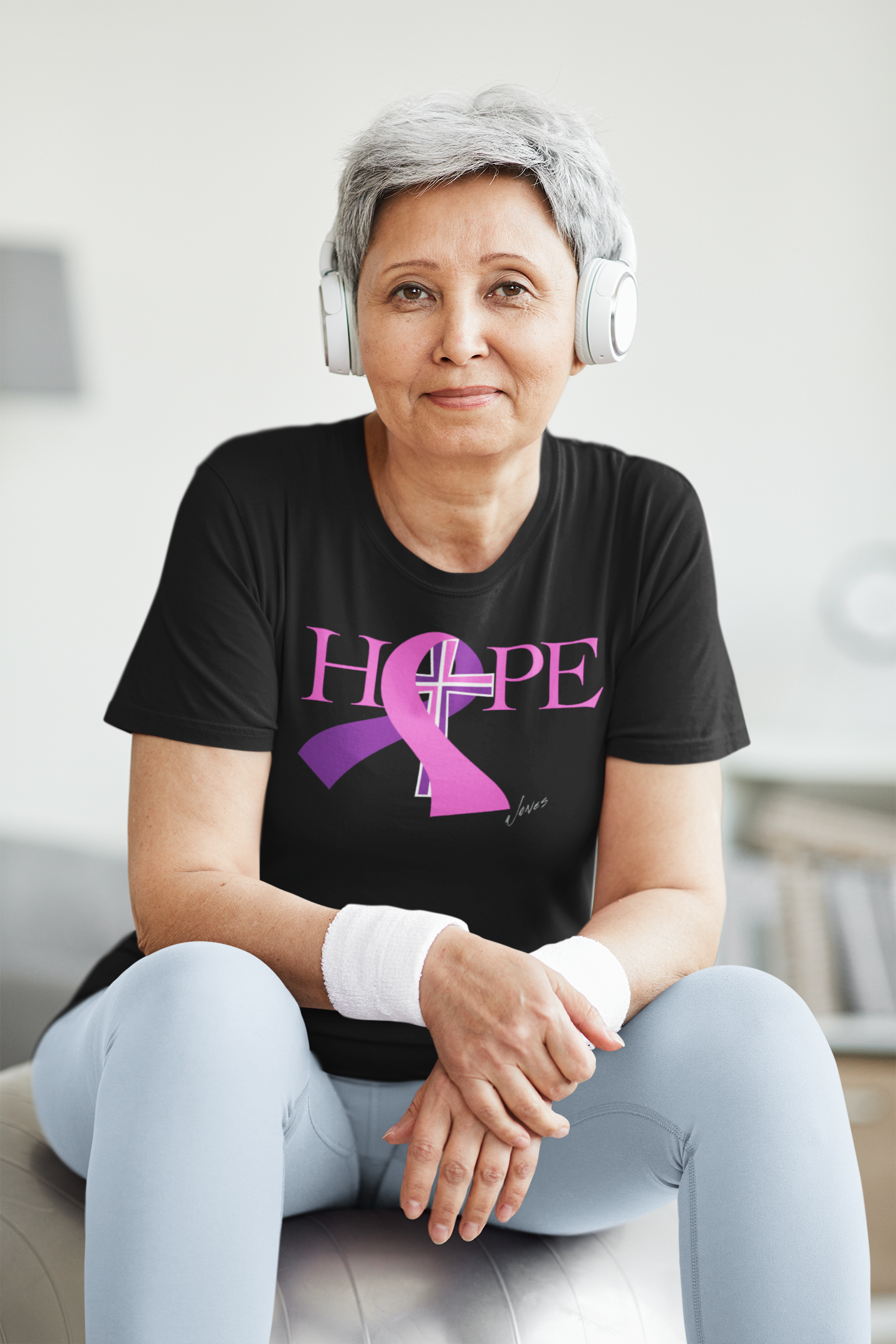 Breast Cancer t-shirt - Hope Breast Cancer T-shirt - Premium women t-shirt model